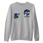 Foams One Galaxy shirts to match jordans Explore The Galaxy best t shirts to wear with jordans Air Foamposite One Galaxy match shoes to clothes SNRT Sneaker Tees unisex cotton Heather Grey 2 shirts