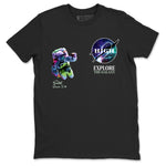 Foams One Galaxy shirts to match jordans Explore The Galaxy best t shirts to wear with jordans Air Foamposite One Galaxy match shoes to clothes SNRT Sneaker Tees unisex cotton Black 2 shirts