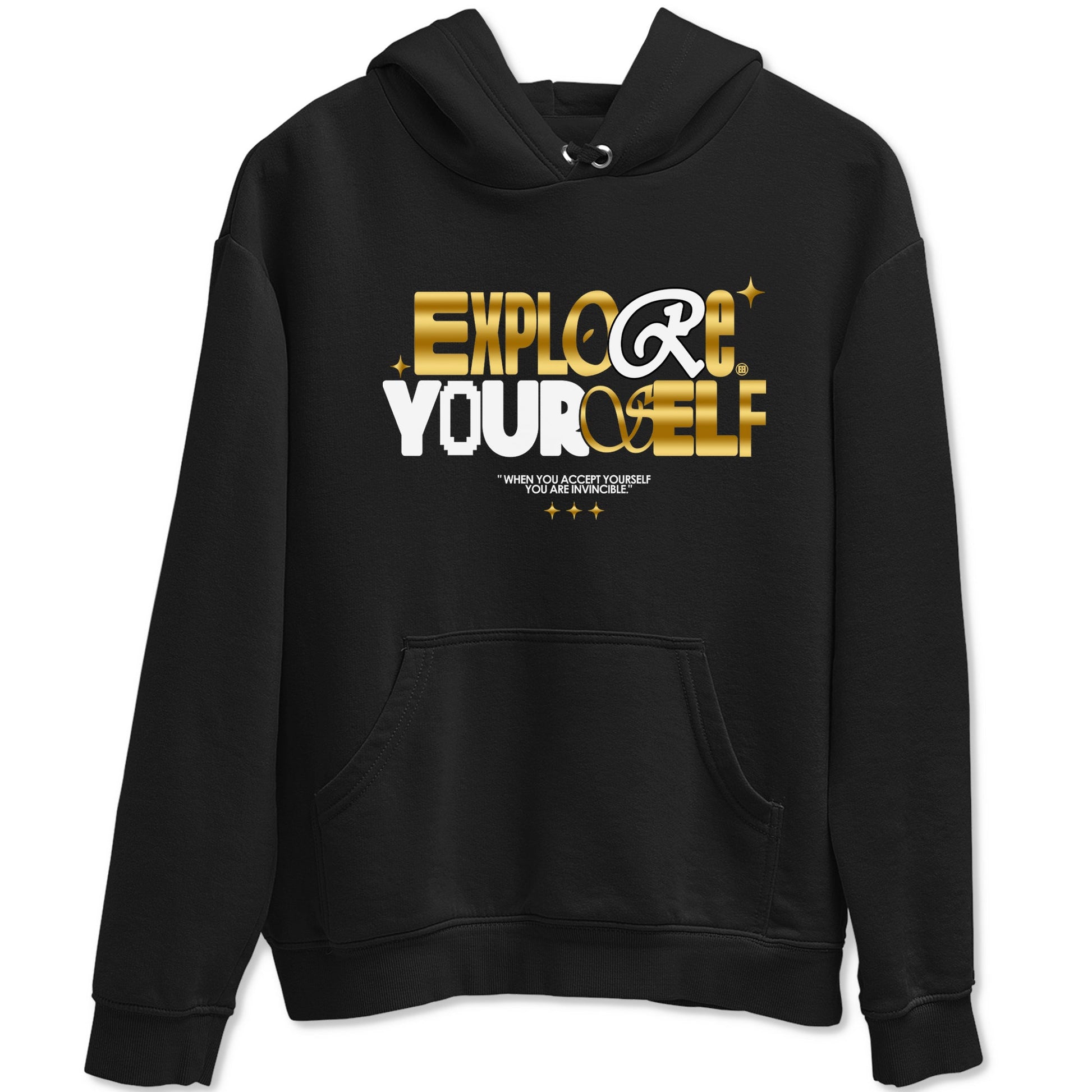 Air Jordan 1 High OG Black Metallic Gold shirts to match jordans Explore Yourself sneaker match tees Air Jordan 1 Retrp Black Metallic Gold Sneaker Shirts SNRT Sneaker Tees streetwear brand Black 2 unisex cotton tee