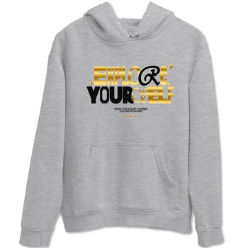 Air Jordan 1 High OG Black Metallic Gold shirts to match jordans Explore Yourself sneaker match tees Air Jordan 1 Retrp Black Metallic Gold Sneaker Shirts SNRT Sneaker Tees streetwear brand Heather Grey 2 unisex cotton tee