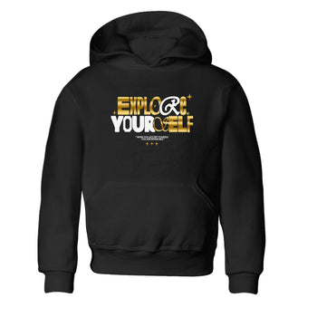 Air Jordan 1 High OG Black Metallic Gold shirts to match jordans Explore Yourself sneaker match tees Air Jordan 1 Retrp Black Metallic Gold Sneaker Shirts SNRT Sneaker Tees streetwear brand Baby and Youth Black 2 cotton tee