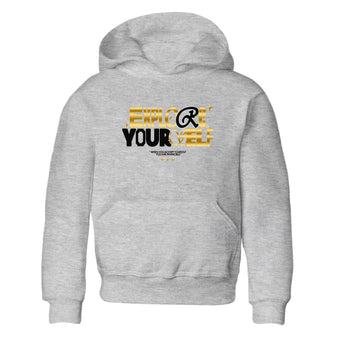 Air Jordan 1 High OG Black Metallic Gold shirts to match jordans Explore Yourself sneaker match tees Air Jordan 1 Retrp Black Metallic Gold Sneaker Shirts SNRT Sneaker Tees streetwear brand Baby and Youth Heather Grey 2 cotton tee
