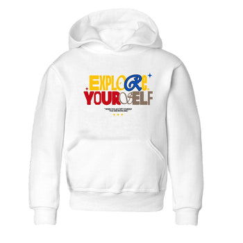 Air Jordan 1 Low Travis Scott Canary shirts to match jordans Explore Yourself sneaker match tees AJ1 Travis Scott Canary SNRT Sneaker release tees baby toddler White 2 cotton Shirt