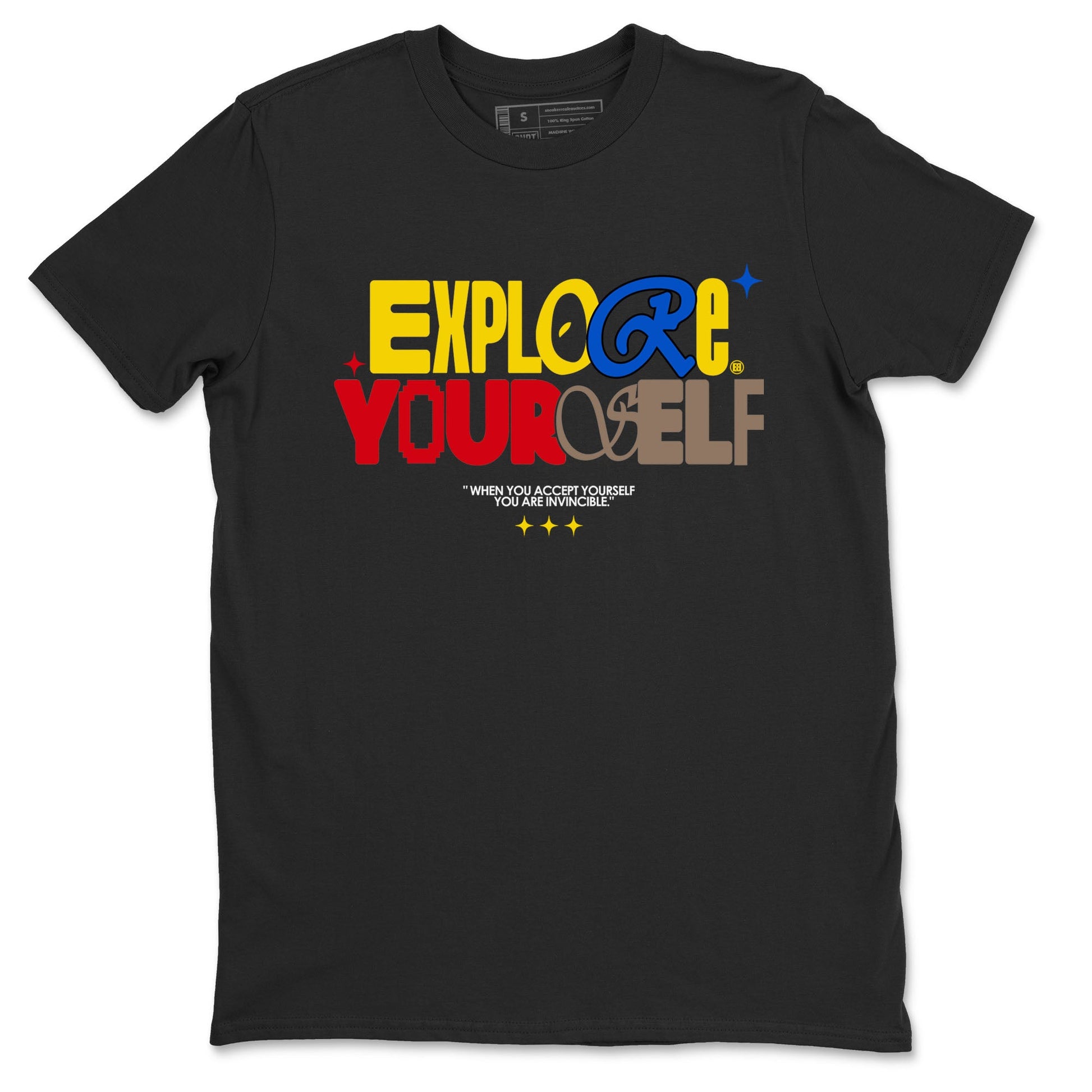 Air Jordan 1 Low Travis Scott Canary shirts to match jordans Explore Yourself sneaker match tees AJ1 Travis Scott Canary SNRT Sneaker Release Tees unisex cotton Black 2 crew neck shirt