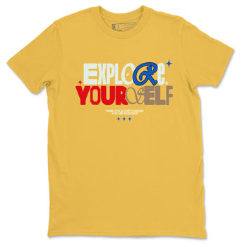 Air Jordan 1 Low Travis Scott Canary shirts to match jordans Explore Yourself sneaker match tees AJ1 Travis Scott Canary SNRT Sneaker Release Tees unisex cotton Daisy 2 crew neck shirt