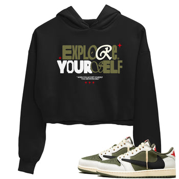 AJ1 Travis Scott Medium Olive shirts to match jordans Explore Yourself sneaker match tees Air Jordan 1 Travis Scott Medium Olive SNRT Sneaker Tees streetwear brand