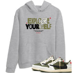 AJ1 Travis Scott Medium Olive shirts to match jordans Explore Yourself sneaker match tees Air Jordan 1 Travis Scott Medium Olive SNRT Sneaker Tees streetwear brand