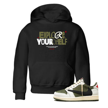 AJ1 Travis Scott Medium Olive shirts to match jordans Explore Yourself sneaker match tees Air Jordan 1 Travis Scott Medium Olive SNRT Sneaker Tees streetwear brand