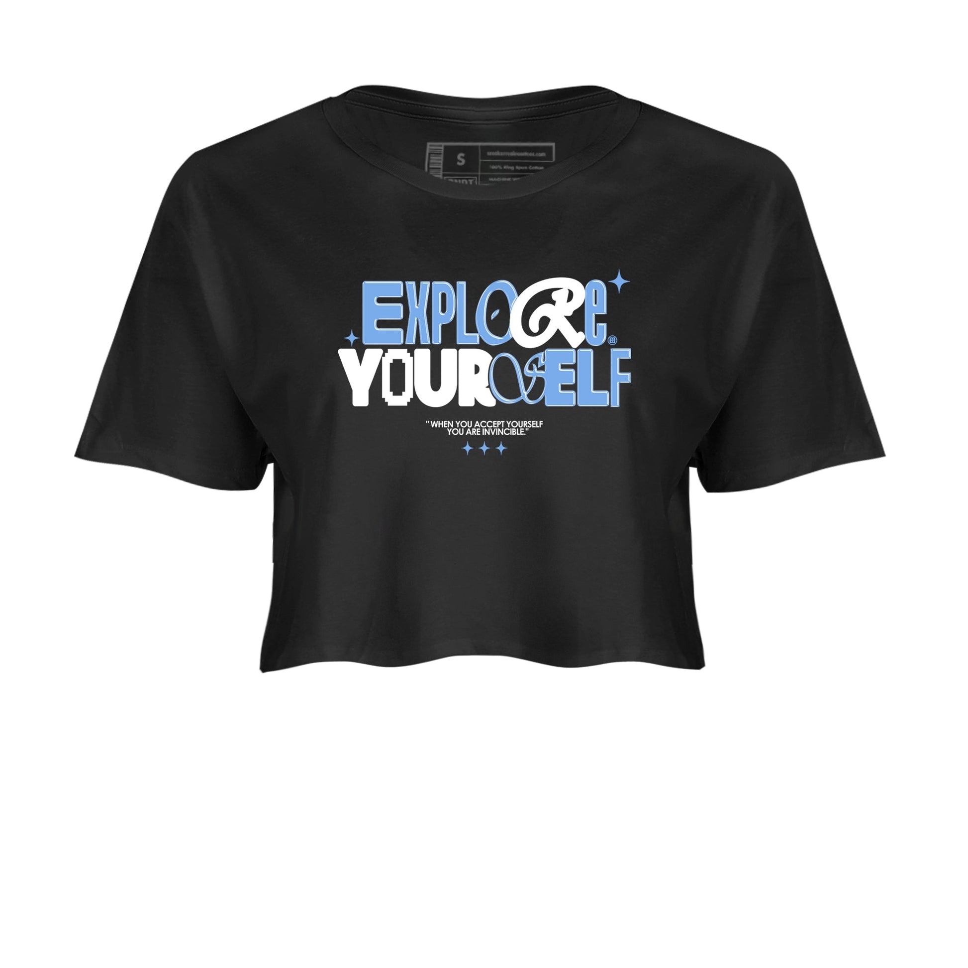 11s Legend Blue shirts to match jordans Explore Yourself sneaker match tees Air Jordan 11 Legend Blue SNRT Sneaker Release Tees unisex cotton Black 2 Crop Shirts