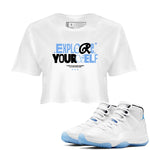 11s Legend Blue shirts to match jordans Explore Yourself sneaker match tees Air Jordan 11 Legend Blue SNRT Sneaker Release Tees unisex cotton White 1 Crop Shirts