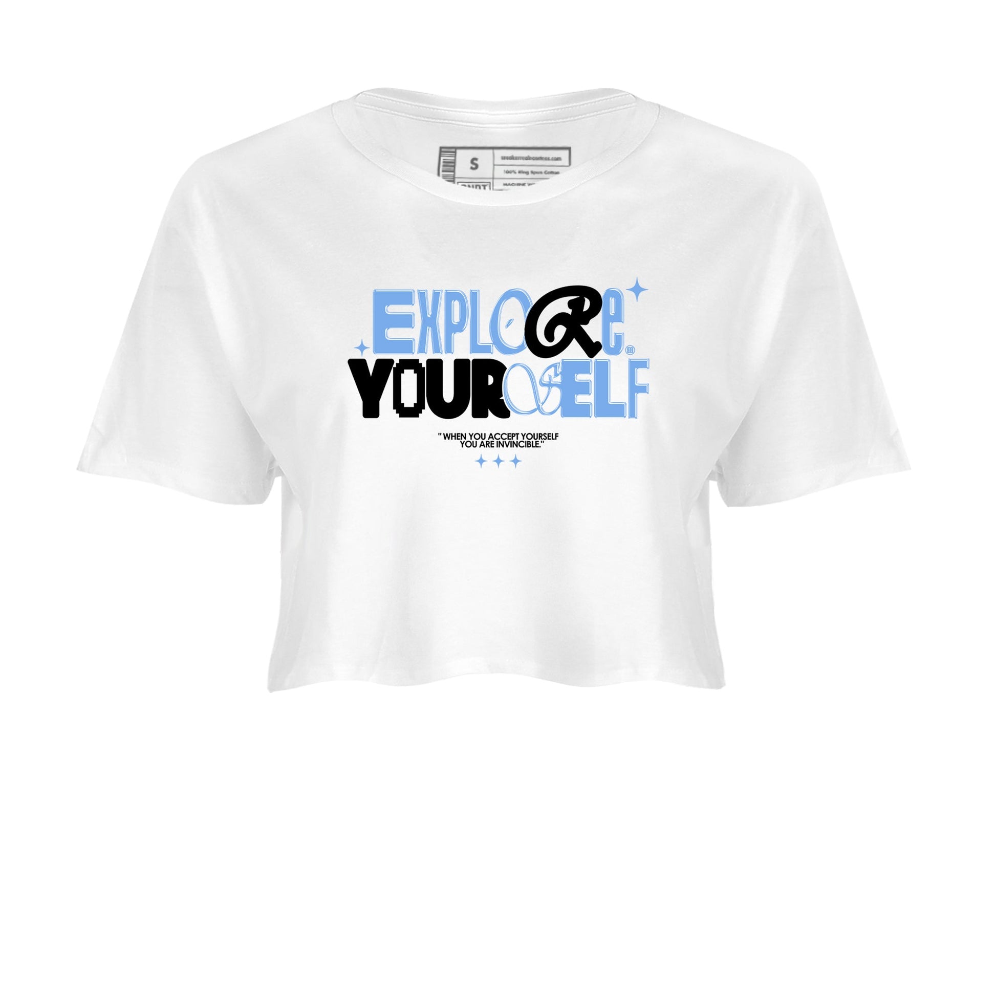 11s Legend Blue shirts to match jordans Explore Yourself sneaker match tees Air Jordan 11 Legend Blue SNRT Sneaker Release Tees unisex cotton White 2 Crop Shirts