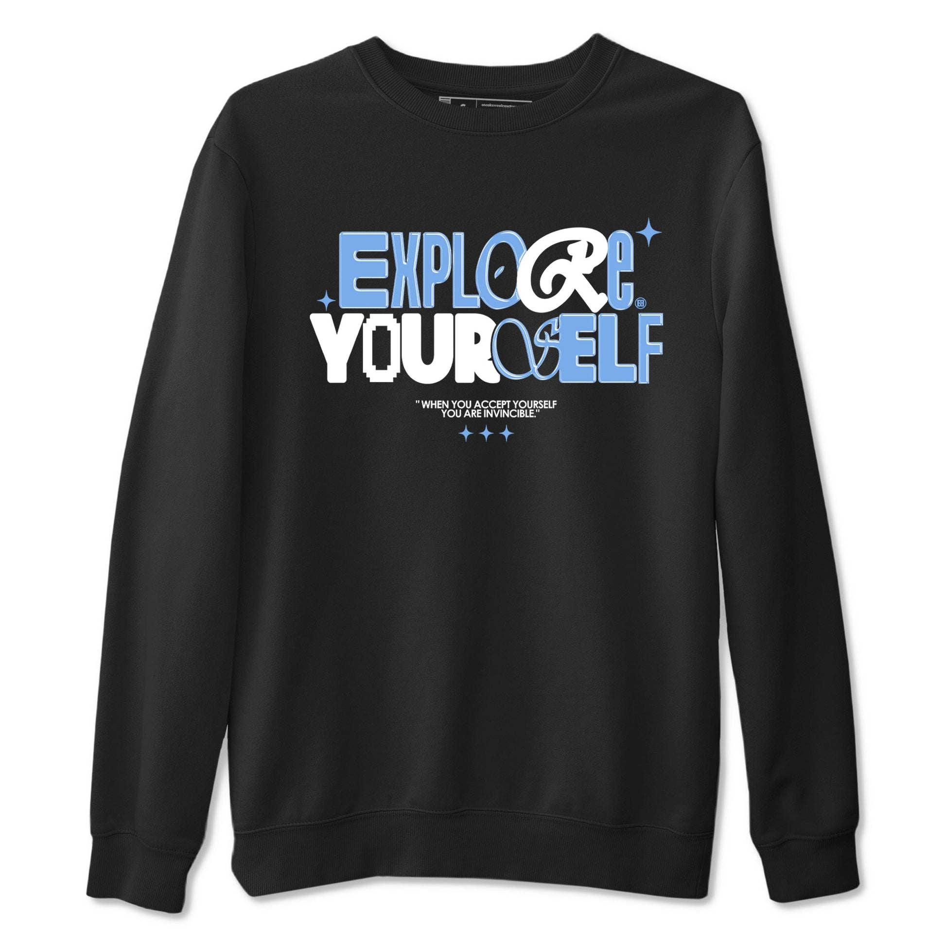 11s Legend Blue shirts to match jordans Explore Yourself sneaker match tees Air Jordan 11 Legend Blue SNRT Sneaker Release Tees unisex cotton Black 2 crew neck shirts