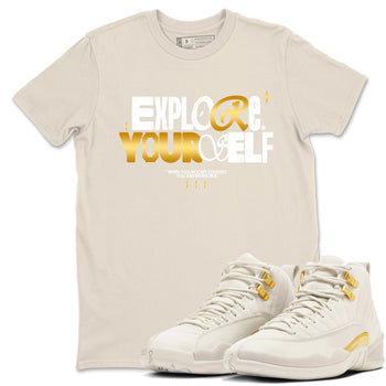 12s Phantom shirts to match jordans Explore Yourself sneaker match tees Air Jordan 12 WMNS Phantom match shoes to clothes SNRT Sneaker Tees unisex cotton Natural 1 shirts