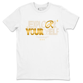 12s Phantom shirts to match jordans Explore Yourself sneaker match tees Air Jordan 12 WMNS Phantom match shoes to clothes SNRT Sneaker Tees unisex cotton White 2 shirts