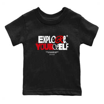 Air Jordan 12 Retro Taxi Flip shirts to match jordans Explore Yourself sneaker match tees 12s Red Taxi SNRT sneaker release tees baby toddler Black 2 cotton Shirt