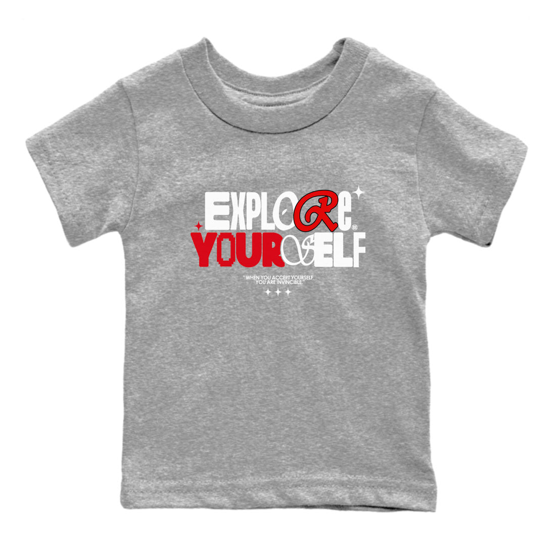 Air Jordan 12 Retro Taxi Flip shirts to match jordans Explore Yourself sneaker match tees 12s Red Taxi SNRT sneaker release tees baby toddler Heather Grey 2 cotton Shirt