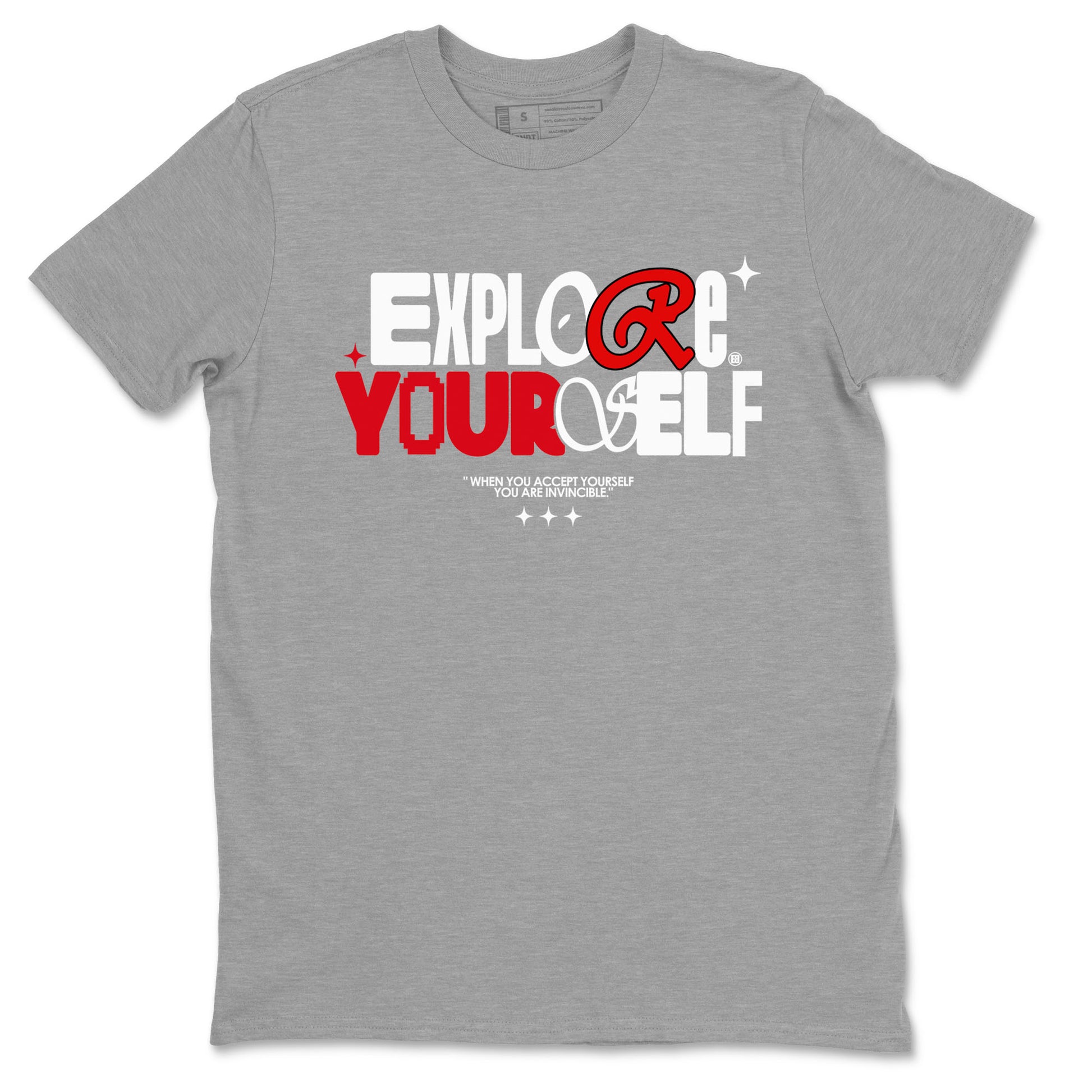 Air Jordan 12 Retro Taxi Flip shirts to match jordans Explore Yourself sneaker match tees 12s Red Taxi SNRT sneaker release Tees unisex cotton Heather Grey 2 crew neck shirt