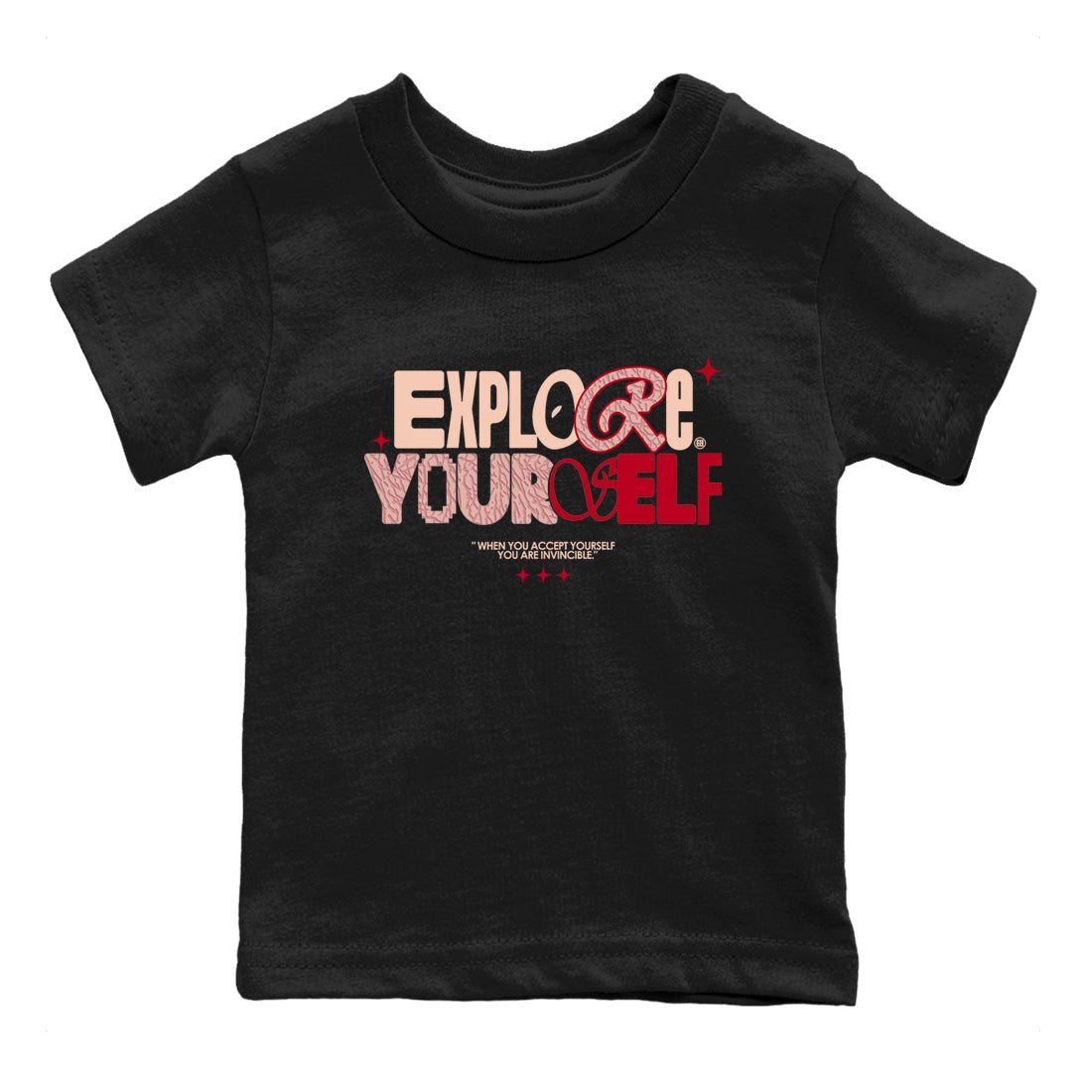 Air Jordan 3 "Treat Yourself" Washed Coral shirts to Special Valentine's Day Explore Yourself sneaker match tees Jordan 3 Valentine's Day best t shirts to wear with jordans SNRT Sneaker Tees Youth Baby Black 2 tee
