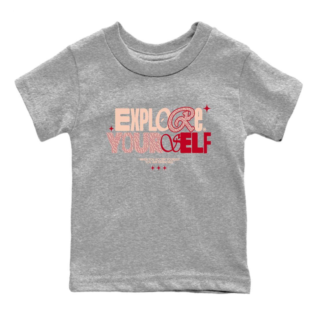 Air Jordan 3 "Treat Yourself" Washed Coral shirts to Special Valentine's Day Explore Yourself sneaker match tees Jordan 3 Valentine's Day best t shirts to wear with jordans SNRT Sneaker Tees Youth Baby Heather Grey 2 tee
