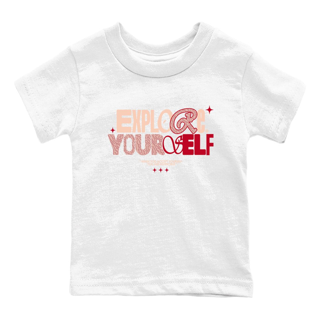 Air Jordan 3 "Treat Yourself" Washed Coral shirts to Special Valentine's Day Explore Yourself sneaker match tees Jordan 3 Valentine's Day best t shirts to wear with jordans SNRT Sneaker Tees Youth Baby White 2 tee