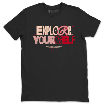 Air Jordan 3 "Treat Yourself" Washed Coral shirts to Special Valentine's Day Explore Yourself sneaker match tees Jordan 3 Valentine's Day best t shirts to wear with jordans SNRT Sneaker Tees Graphic Tee Black 2 shirts
