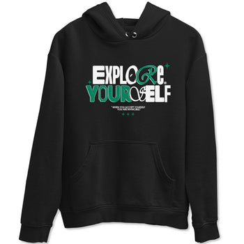 4s Oxidized Green shirts to match jordans Explore Yourself sneaker match tees Air Jordan 4 Oxidized Green SNRT Sneaker Tees streetwear brand Black 2 unisex cotton tee