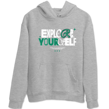 4s Oxidized Green shirts to match jordans Explore Yourself sneaker match tees Air Jordan 4 Oxidized Green SNRT Sneaker Tees streetwear brand Heather Grey 2 unisex cotton tee