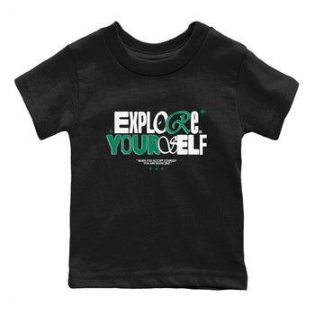 4s Oxidized Green shirts to match jordans Explore Yourself sneaker match tees Air Jordan 4 Oxidized Green SNRT Sneaker Tees streetwear brand Baby and Youth Black 2 cotton tee