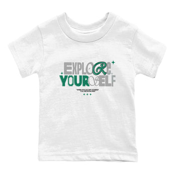 4s Oxidized Green shirts to match jordans Explore Yourself sneaker match tees Air Jordan 4 Oxidized Green SNRT Sneaker Tees streetwear brand Baby and Youth White 2 cotton tee