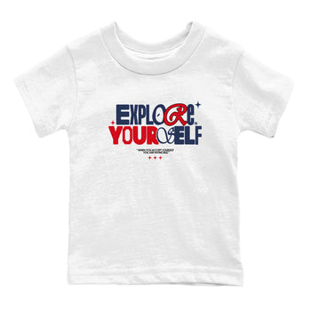 6s White And Midnight Navy shirts to match jordans Explore Yourself sneaker match tees Air Jordan 6 White And Midnight Navy SNRT Sneaker Tees streetwear brand Baby and Youth White 2 cotton tee