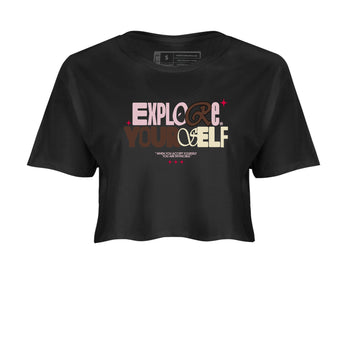 Dunk Cacao Wow And Pink Foam shirts to match jordans Explore Yourself sneaker match tees Dunk Cacao Wow And Pink Foam SNRT Sneaker Tees streetwear brand Black 2 crop tee