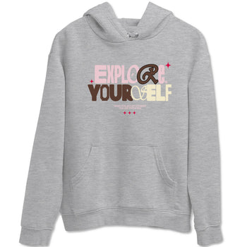 Dunk Cacao Wow And Pink Foam shirts to match jordans Explore Yourself sneaker match tees Dunk Cacao Wow And Pink Foam SNRT Sneaker Tees streetwear brand Heather Grey 2 unisex cotton tee