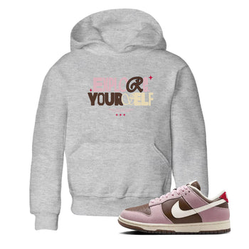 Dunk Cacao Wow And Pink Foam shirts to match jordans Explore Yourself sneaker match tees Dunk Cacao Wow And Pink Foam SNRT Sneaker Tees streetwear brand Baby and Youth Heather Grey 1 cotton tee