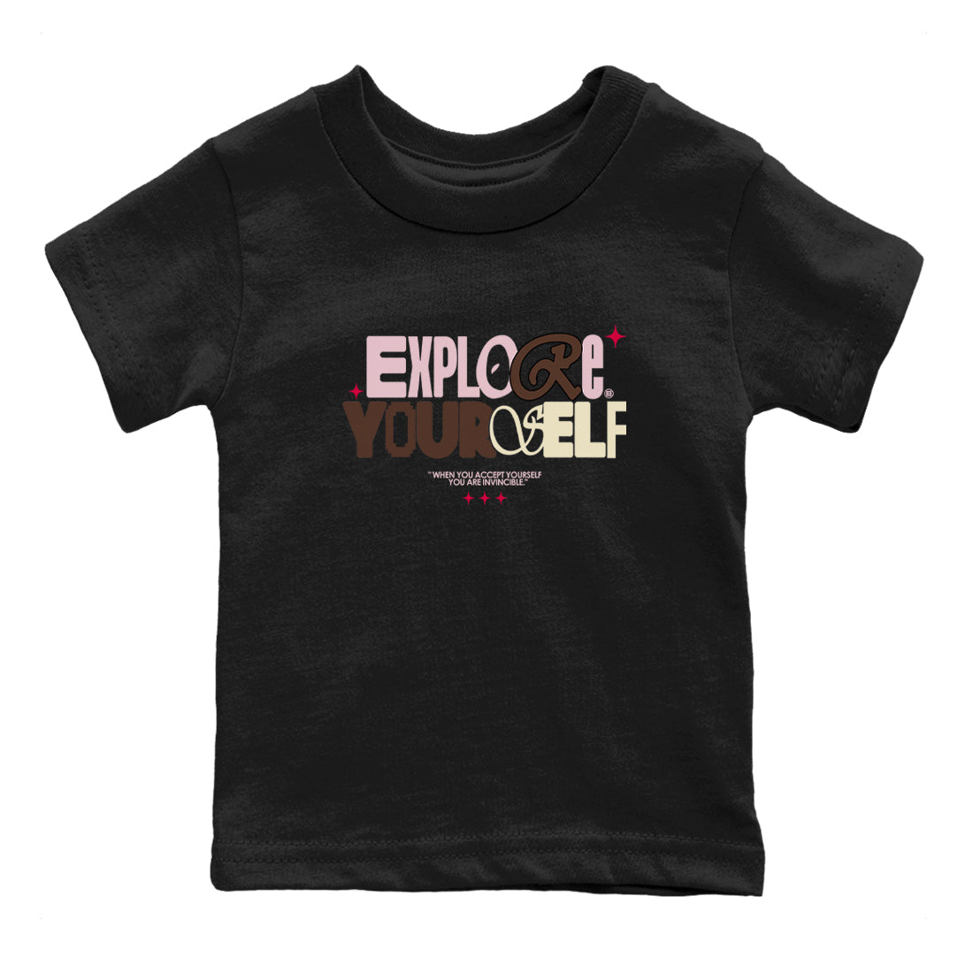 Dunk Cacao Wow And Pink Foam shirts to match jordans Explore Yourself sneaker match tees Dunk Cacao Wow And Pink Foam SNRT Sneaker Tees streetwear brand Baby and Youth Black 2 cotton tee