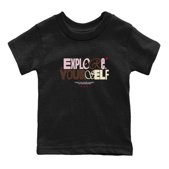 Dunk Cacao Wow And Pink Foam shirts to match jordans Explore Yourself sneaker match tees Dunk Cacao Wow And Pink Foam SNRT Sneaker Tees streetwear brand Baby and Youth Black 2 cotton tee