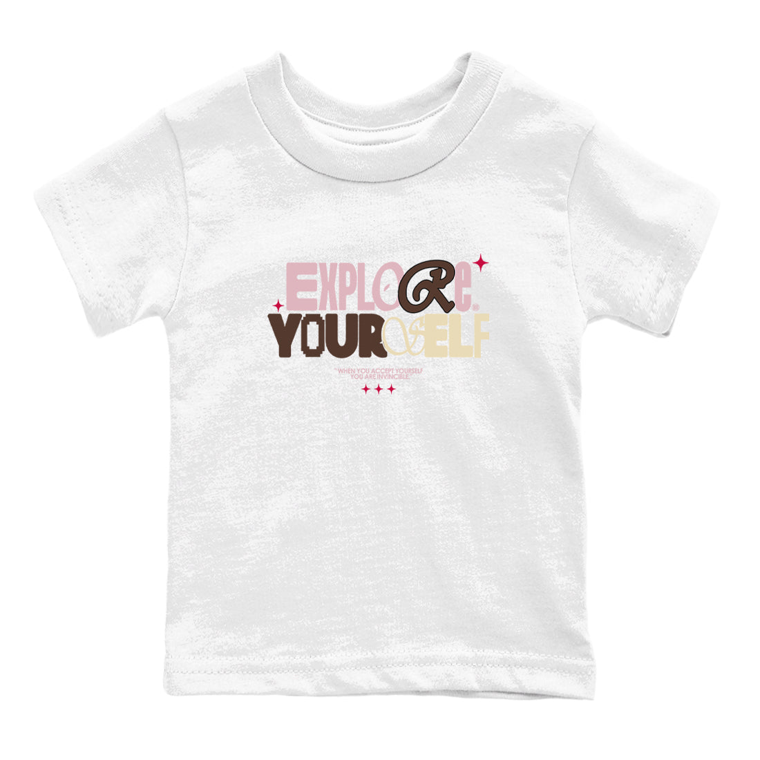 Dunk Cacao Wow And Pink Foam shirts to match jordans Explore Yourself sneaker match tees Dunk Cacao Wow And Pink Foam SNRT Sneaker Tees streetwear brand Baby and Youth White 2 cotton tee