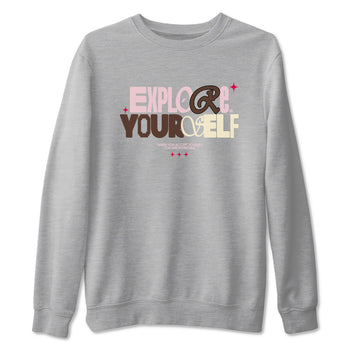 Dunk Cacao Wow And Pink Foam shirts to match jordans Explore Yourself sneaker match tees Dunk Cacao Wow And Pink Foam SNRT Sneaker Tees streetwear brand Heather Grey 2 unisex cotton tee