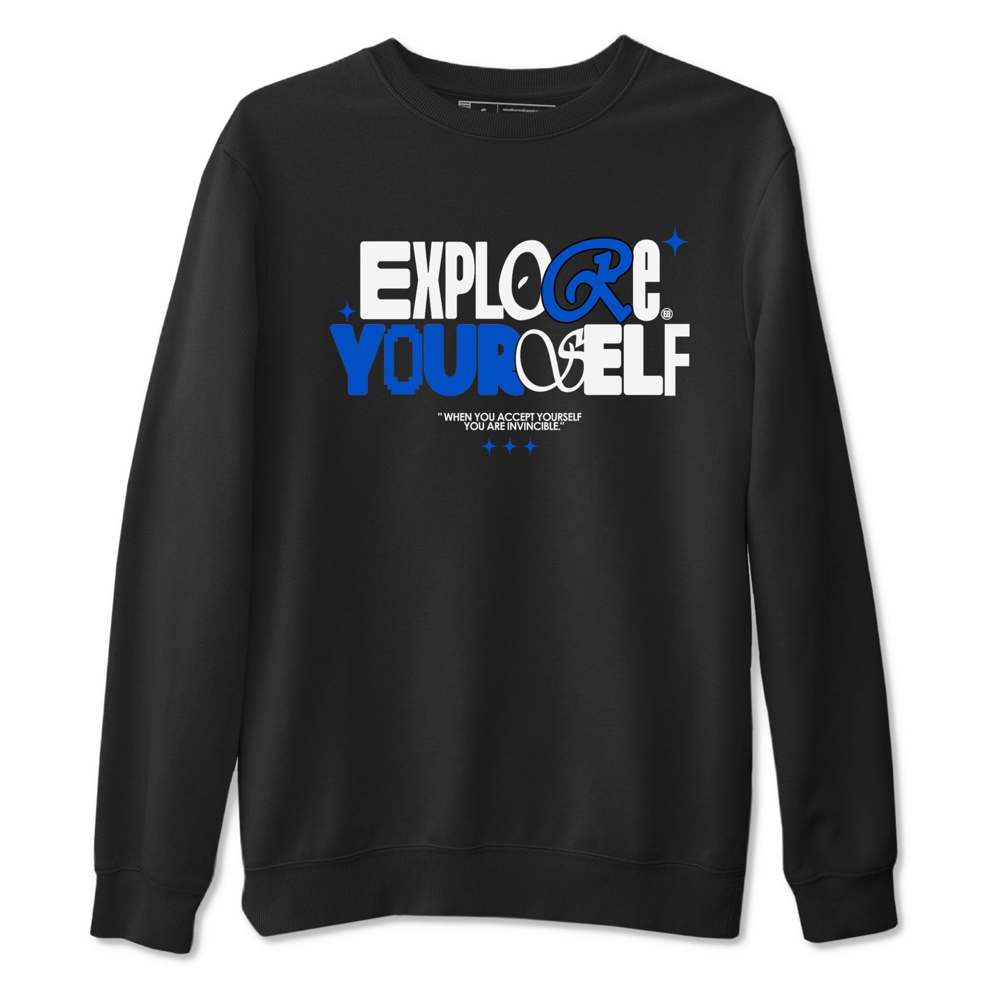 Yeezy Slide Azure shirts to match jordans Explore Yourself sneaker match tees Yeezy Slide Azure SNRT Sneaker Tees streetwear brand Black 2 unisex cotton tee