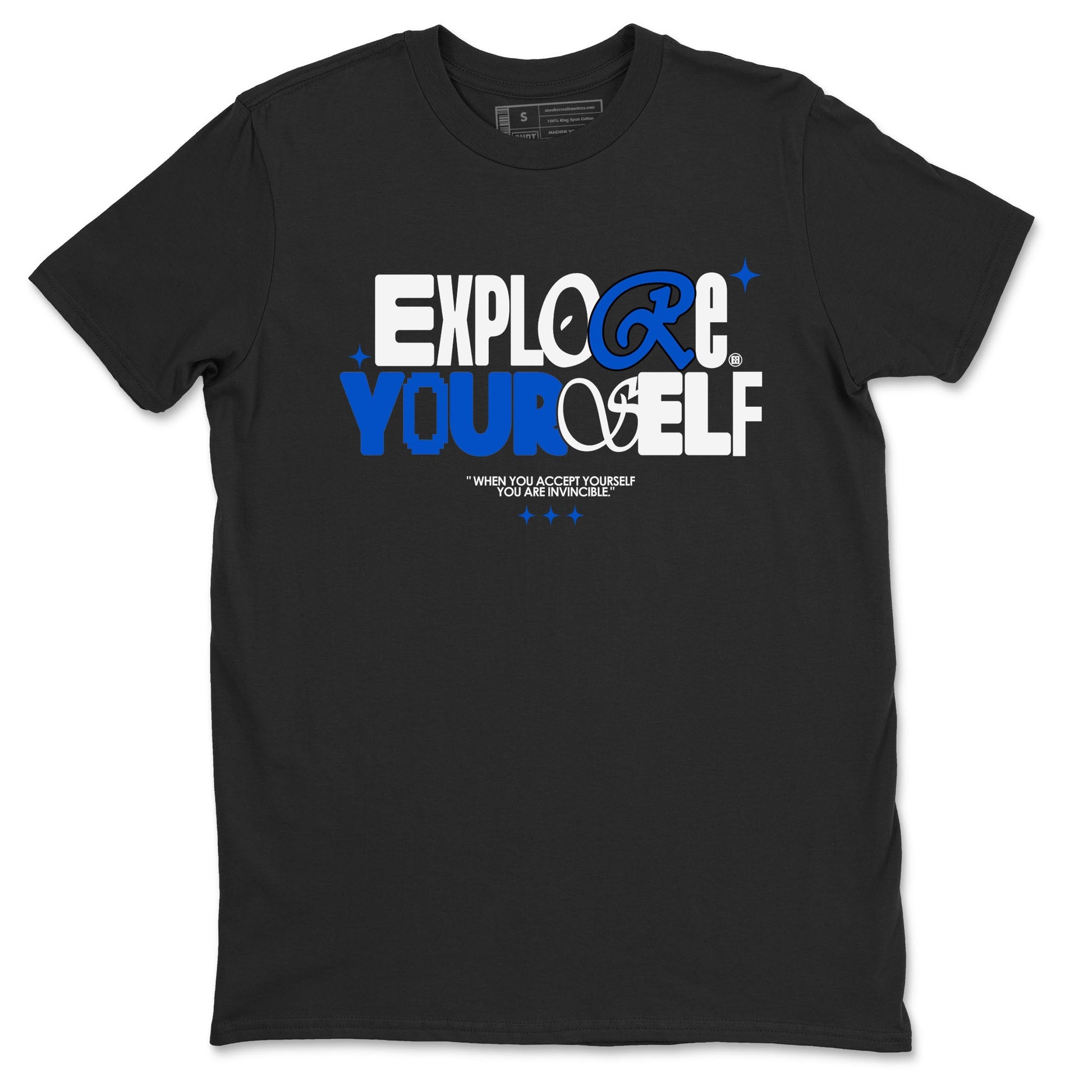 Yeezy Slide Azure shirts to match jordans Explore Yourself sneaker match tees Yeezy Slide Azure SNRT Sneaker Tees streetwear brand Black 2 unisex cotton tee