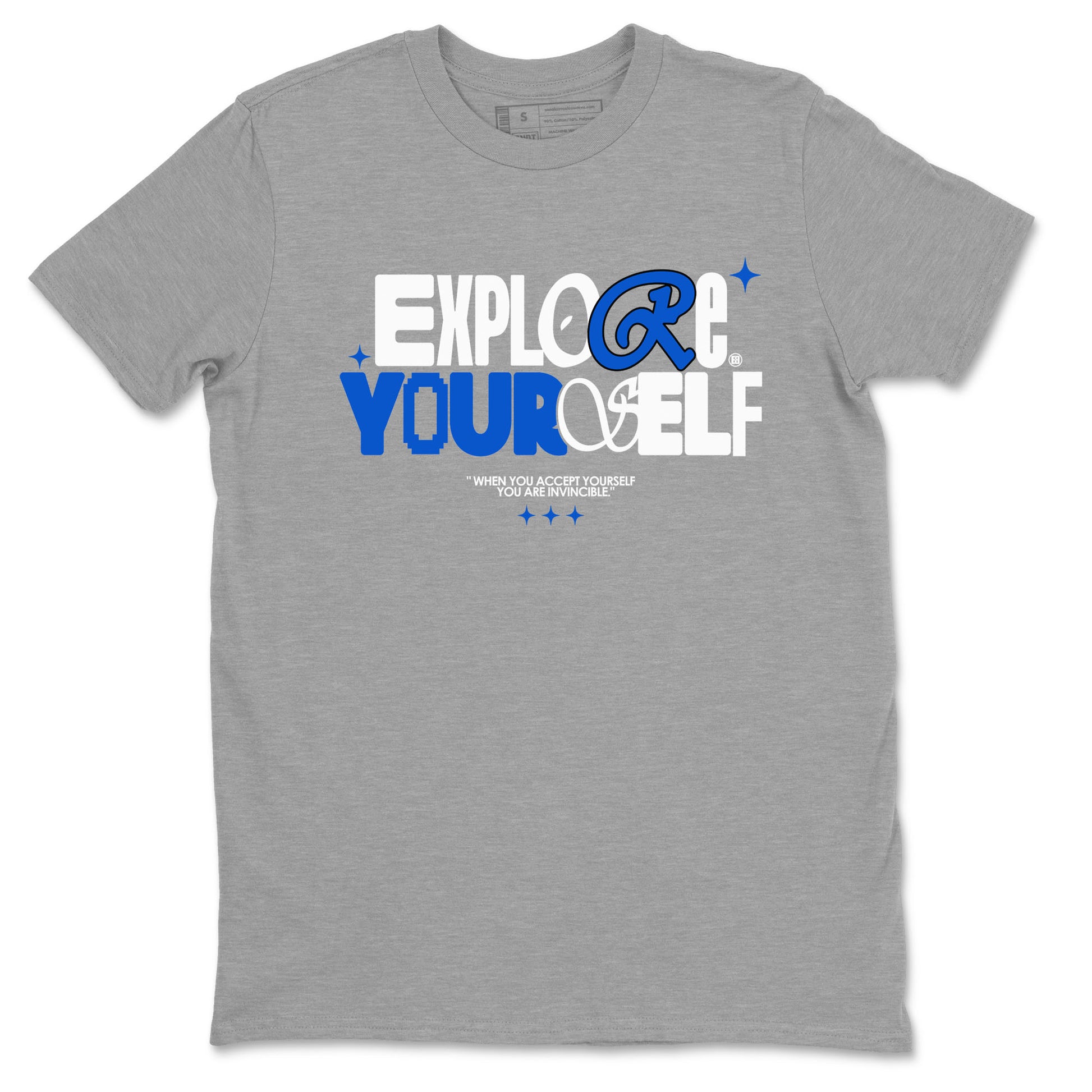Yeezy Slide Azure shirts to match jordans Explore Yourself sneaker match tees Yeezy Slide Azure SNRT Sneaker Tees streetwear brand Heather Grey 2 unisex cotton tee