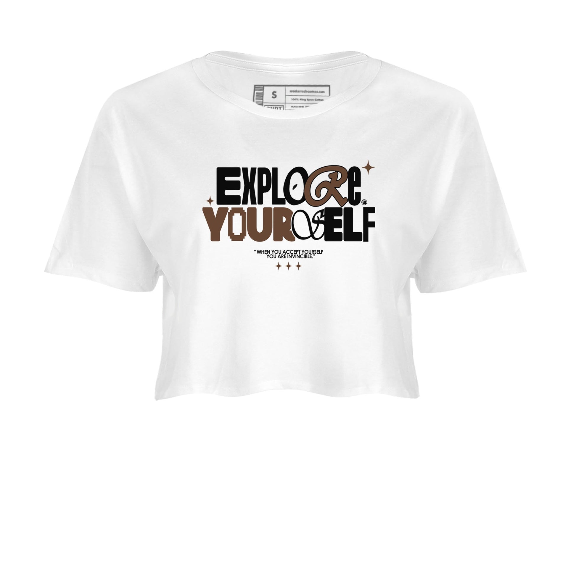 Yeezy Slide Flax shirts to match jordans Explore Yourself sneaker match tees Yeezy Slide Flax SNRT Sneaker Tees streetwear brand White 2 crop tee