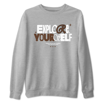 Yeezy Slide Flax shirts to match jordans Explore Yourself sneaker match tees Yeezy Slide Flax SNRT Sneaker Tees streetwear brand Heather Grey 2 unisex cotton tee