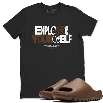 Yeezy Slide Flax shirts to match jordans Explore Yourself sneaker match tees Yeezy Slide Flax SNRT Sneaker Tees streetwear brand Black 1 unisex cotton tee