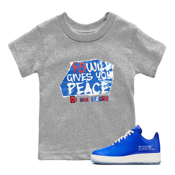 Air Force 1 404 Error shirt to match jordans F5 Will Gives You Peace sneaker tees Air Force 1 404 Error SNRT sneaker release tees baby toddler Heather Grey 1 cotton Shirt
