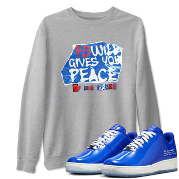 Air Force 1 404 Error shirt to match jordans F5 Will Gives You Peace sneaker tees Air Force 1 404 Error SNRT Sneaker Release Tees unisex cotton Heather Grey 1 crew neck shirt