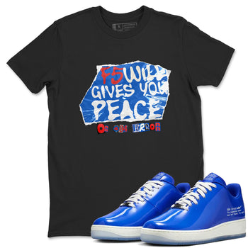 Air Force 1 404 Error shirt to match jordans F5 Will Gives You Peace sneaker tees Air Force 1 404 Error SNRT Sneaker Release Tees unisex cotton Black 1 crew neck shirt
