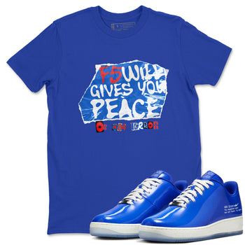 Air Force 1 404 Error shirt to match jordans F5 Will Gives You Peace sneaker tees Air Force 1 404 Error SNRT Sneaker Release Tees unisex cotton Royal Blue 1 crew neck shirt