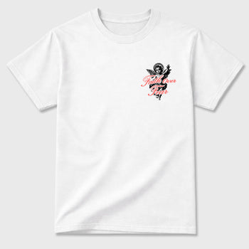 Faith Over Fear sneaker match t-shirt styled to complete your fit with the Air Max 90 Infrared sneakers, double side graphic tee.
