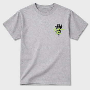 Faith Over Fear sneaker match t-shirt styled to complete your fit with the Air Max 90 Neon Yellow sneakers, Front and Back Graphic Tee