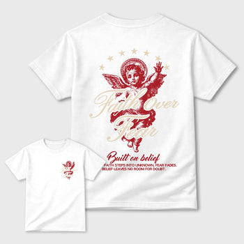 Faith Over Fear sneaker match t-shirt styled to complete your fit with the sneakers, shown in White.